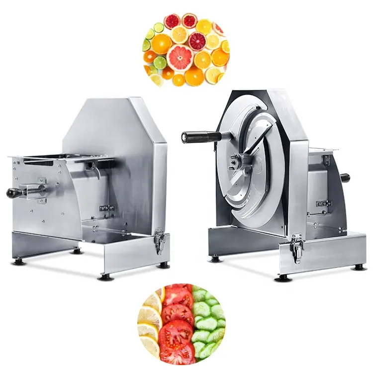 Small Stainless Steel Commercial Manual Fruit Root Vegetable Lemon Potato Slice Cutting Machine for Home Use with Cheap Price