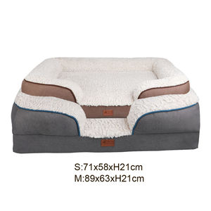 Cama grande lavable para perro, fabricante de espuma de huevo con logotipo personalizado de lujo, venta al por mayor - Product Image 2