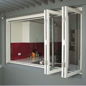 Fenêtres à double battant à rupture de pont thermique de qualité allemande moderne AS2047, série triple vitrage, cadre en alliage d'aluminium, <span class=keywords><strong>quincaillerie</strong></span> allemande <span class=keywords><strong>ROTO</strong></span> - Product Image 1