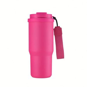 Gobelet isotherme en acier inoxydable de 25 oz à double paroi avec couvercle et paille, portable pour le bureau et l'extérieur - Product Image 2