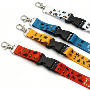 JXSSL1006 Manufacturer Cheap Personalized Neck Quick Release Buckle Polyester Sublimation Smooth Lanyard With Logo Custom