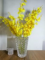 Vase en verre cristal pour table, design Art Déco, pot à fleurs, cadeau d'anniversaire, de mariage, arrangement de fleurs séchées