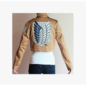 Chaqueta de Ataque a los Titanes, Disfraz de Cosplay del Cuerpo de Exploración, Disfraz de Anime, Poliéster, Otoño 2022, Abrigo para Mujer - Product Image 3