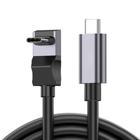 Kabel Pengisian Cepat USB3.2 Tipe-C 5A 100W, Mirroring Layar 4K 60Hz Sudut 90 Derajat, 10Gbps, Komputer, Barcode, Kamera, Earphone