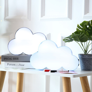 Tablero de escritura de mensajes <span class=keywords><strong>LED</strong></span> acrílico de nubes de dibujos animados creativos tablero de dibujo <span class=keywords><strong>fluorescente</strong></span> 3D RGB <span class=keywords><strong>pizarra</strong></span> blanca categoría de producto - Product Image 1
