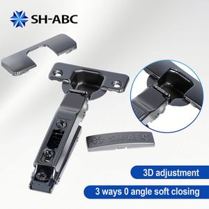 مفصلات أثاث ثلاثية/رباعية الأبعاد مخفية قابلة للتعديل، مفصلات أبواب هيدروليكية ذاتية الإغلاق لخزائن المطبخ - Product Image 4