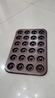 Mini moule à beignets en acier au carbone écologique, lot de 24, compatible four et lave-vaisselle