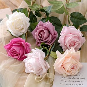 ดอกกุหลาบประดิษฐ์ CallaFloral ก้านเดี่ยว กลีบโพลีเอสเตอร์ สำหรับตกแต่งบ้านและงานแต่งงาน - Product Image 1