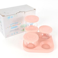 Récipients alimentaires en verre Facile à nettoyer Cuisine Bocaux en verre de stockage couramment scellés Boîtes de stockage des aliments pour bébés