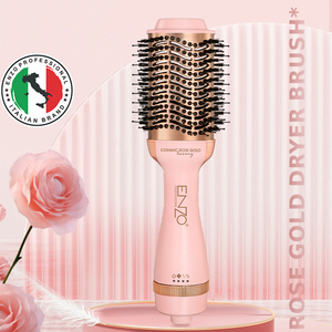<span class=keywords><strong>ENZO</strong></span> 3 en 1 coiffure cordon d'alimentation professionnel rose Air chaud peigne lisseur électrique une étape sèche-cheveux brosse - Product Image 5