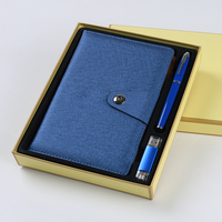Marchandisage cadeau promotionnel papier kraft cahier journal planificateur livre stylo en bois clé usb sandisk avec coffret cadeau