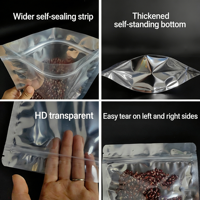 Sacs en plastique refermables à fermeture éclair pour collations, vente en gros. Qualité alimentaire, résistant à l'humidité, idéal pour les noix, les bonbons, les fruits secs