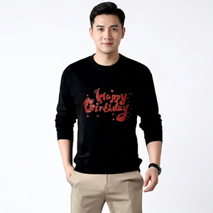 Sudadera de algodón 100% de alta calidad para hombre superventas temporada de invierno personalizada con diamantes de imitación - Product Image 1
