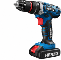 Perceuse à percussion sans fil HERZO 21V au lithium-ion sans balais - Visseuse électrique multifonction pour usage domestique et industriel