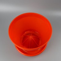 Mangeoire automatique pour poulets avec couvercle, en plastique rouge, à gravité, pour poulets de chair, poules pondeuses, canards, oiseaux, équipement de système d'alimentation pour ferme avicole