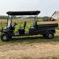 Carrito de Golf Eléctrico Personalizado de Buena Calidad, Homologado para Circular por la Calle, con 4 Asientos y Caja de Carga con Plataforma Abatible