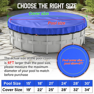 Couverture de <span class=keywords><strong>piscine</strong></span> hors sol Vectus Custom Swimming Pool Wholesale 15Ft bleue résistante aux UV de qualité supérieure pour l'hiver - Product Image 3