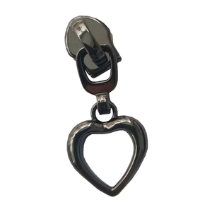 Tirette de fermeture éclair personnalisée en métal pour sac à main, en alliage de zinc sans nickel, motifs modernes rectangulaires, étoiles et cœurs, pour vestes, durable - Product Image 1