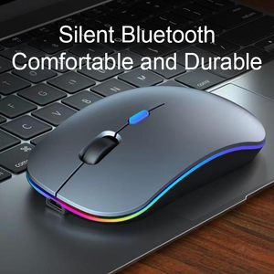 עכבר אלחוטי שקט נטען במצב כפול 2.4G עבור Bluetooth LED מיני למחשב נייד משרדי - Product Image 3