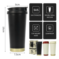 Gobelet isotherme en acier inoxydable à double paroi de 12 oz, 16 oz, 20 oz, couvercle anti-fuite, sans BPA, logo personnalisé, tasse isolée portable
