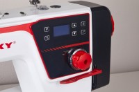Machine à coudre industrielle à point droit à entraînement direct par ordinateur à aiguille simple JK-9809, 550W, moteur intégré, lit plat, automatique