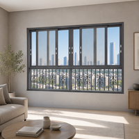 Fenêtre coulissante en aluminium à double vitrage, insonorisée, certifiée Energy Star, pour cuisine, avec moustiquaire