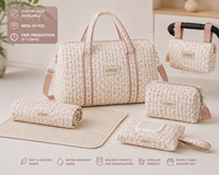 Ensemble de sacs à langer matelassés pour poussette, sac de voyage pour maman avec pochette organisatrice, matelas à langer, sac bébé personnalisé avec logo pour les sorties quotidiennes