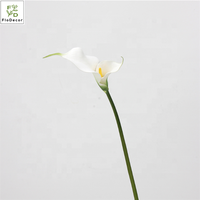 Bunga Calla Lily Buatan Gaya Baru Dua Kepala Sentuhan Realistis Kualitas Tinggi EVA Dekorasi Rumah