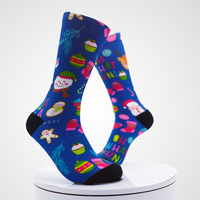 Chaussettes pol3d personnalisées à effet de Sublimation, en Polyester, blanches, pour hommes, avec impression de transfert, tendance