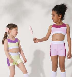 2024 nuevo diseño niños ropa de Yoga sujetador Popular niñas Yoga Fitness ropa activa niños Yoga sujetador - Product Image 6