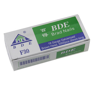 Gaofuya Bde Brad <b>Nails</b> F25 18 Gauge Galvanized Brown Head 25mm Pneumatic Straight Row <b>Nails</b> - Product Image 5