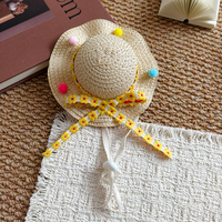 Accessoires pour animaux de compagnie : Bandana et chapeau de paille écologiques, mignons, pour chats et chiens de petite et moyenne taille, avec nœud, style adorable