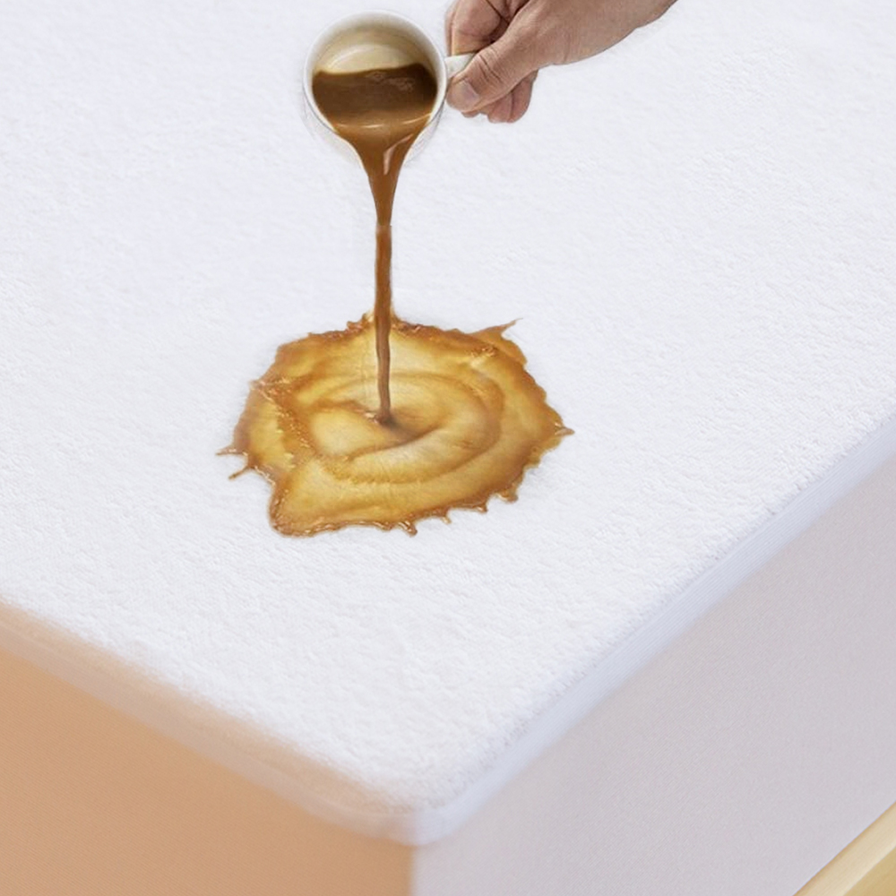 Водонепроницаемая натяжная простыня, Высококачественная гипоаллергенная махровая ткань, термополиуретановый слой, протектор матраса