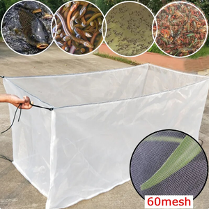 Écloserie flottante nouée en HDPE pour poissons et crevettes Filet de prédateur carré bleu pour l'aquaculture et l'élevage de cages - Product Image 3