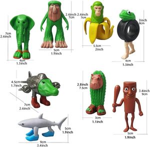 Italiano Brainrot tiburón zapatillas <span class=keywords><strong>Meme</strong></span> figura Tung Sahur PVC resina coleccionables figuritas para estante escritorio 8 Uds modelo Juguetes - Product Image 2