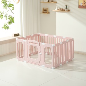 Pet Animal <b>Dog</b> Cage Acryl Classic Square Safe Solid <b>Button</b> Closure Eco-friendly Indoor/Outdoor Movable Thickened Fence Small - Product Image 6