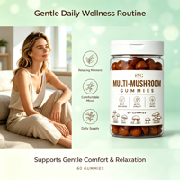 Gummies SYC BIO Multi Champignons Ashwagandha Reishi Crinière de Lion Formule de Soutien Quotidien au Bien-être 60 Unités Sans Gluten Marque Privée