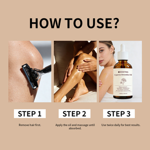 Soins corporels en marque privée, réduit la repousse des poils indésirables, épilation, hydrate, resserre les pores, huile de Cyperus Rotundus - Product Image 5