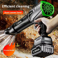 Souffleur de feuilles sans balais 1000W, alimenté par batterie, outil de soufflage de neige, de feuilles et de poussière, sécheur de voiture, ventilateur à jet électrique portatif