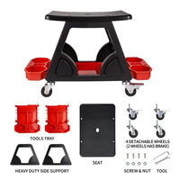 Tabouret roulant pour studio de construction mobile Chaise Creeper Garge Tabouret de réparation pour lavage de voiture Banc