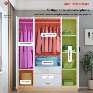 <span class=keywords><strong>Armoire</strong></span> moderne simple et amovible pour <span class=keywords><strong>chambre</strong></span> à coucher, location de maison, petit appartement - Panneau écologique, un mètre, <span class=keywords><strong>adulte</strong></span>/enfant - Product Image 1