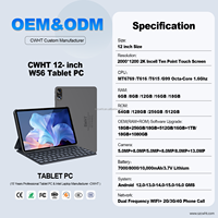Tablette Android d'Origine 12 Pouces 6 Go 12 Go de RAM 256 Go de ROM 4G LTE Batterie 8000 mAh Écran 2000*1200 2K Prise en Charge de l'Écriture Manuscrite