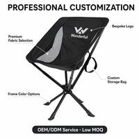 Chaise de camping pliante en alliage d'aluminium, nouvelle arrivée, sans installation, portable, facile à ranger, chaise lune, fabrication sur mesure