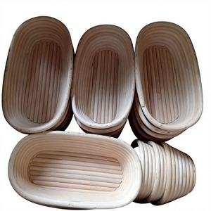 Panier à pain rectangulaire en rotin fait main pour la levée du pain, 25x18x8cm, blanc, écologique, vente en gros Vietnam, échantillon gratuit - Product Image 1