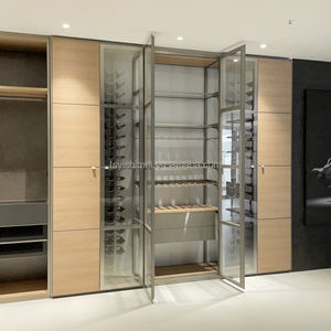 Porte-vin mural en verre acrylique moderne minimaliste de luxe modulaire personnalisé en métal aluminium pour bar salon - Product Image 3