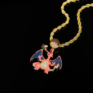 Gioielli Personalizzati con Pendente in Zirconia di Grado 5A, Piccolo Drago di Fuoco in Argento, Stile <span class=keywords><strong>Hip</strong></span> <span class=keywords><strong>Hop</strong></span> alla Moda per Feste e Regali - Product Image 5