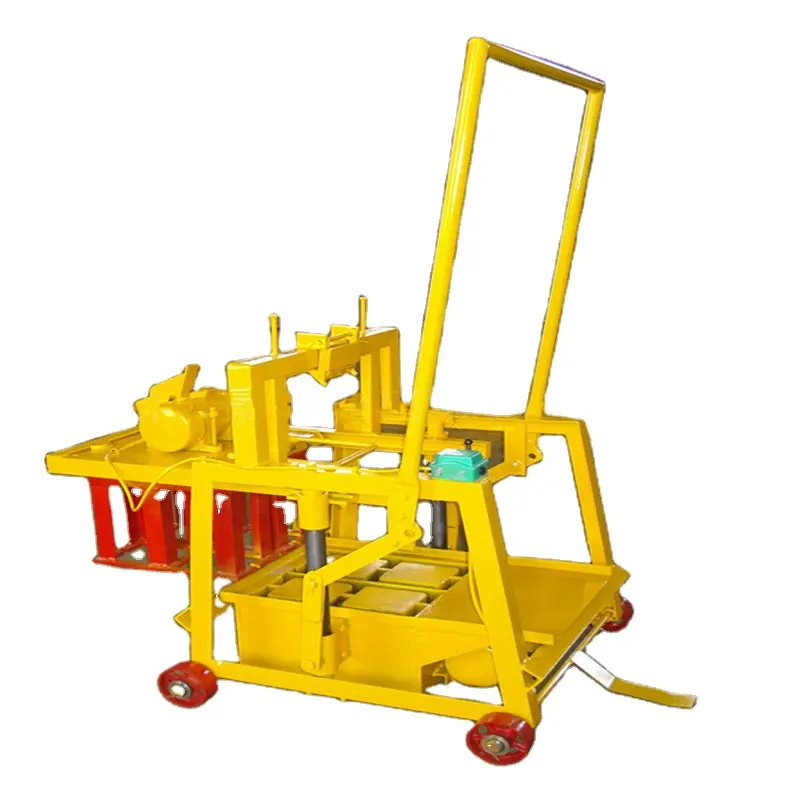 Small low - price cement, fly ash manual interlock brick machine