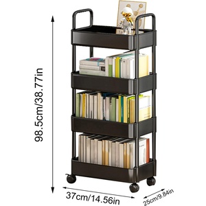 Estantes de plástico negro/blanco para garaje, estantes de almacenamiento, estantería, unidades de estantería, ahorrador de espacio para Baño - Product Image 4