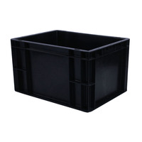 Conteneurs/Caissons de Stockage Industriels ESD en Plastique Solide, Empilables, Fermés avec Couvercle, Conformes aux Normes UE, pour Disques SMT