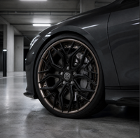 Jantes forgées ZhiGu Premium 21 pouces 5x130, noir satiné, à rayons en Y, jantes sport de luxe pour Porsche Panamera